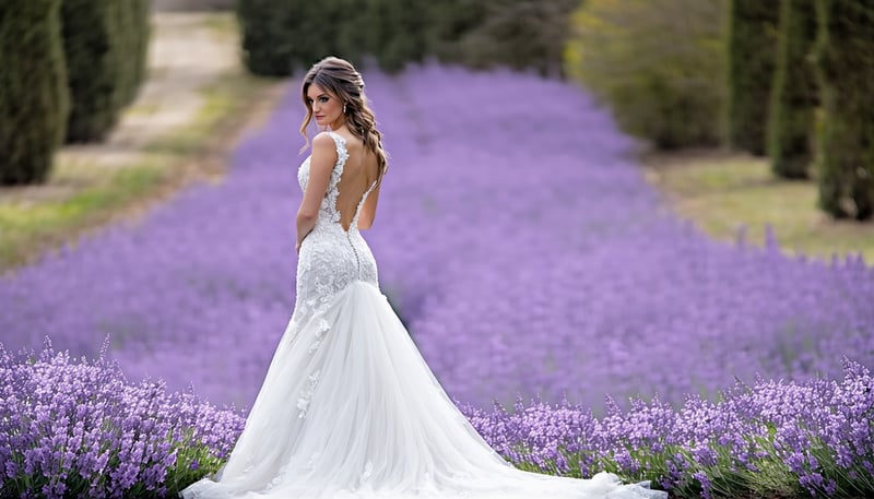 Jennifer Jones Photography lilac and cream wedding photo session