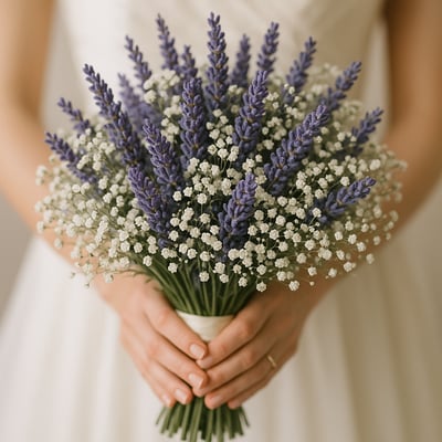Bouquet of Lavender and Baby's Breath